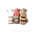 Sandalias de color personalizadas zapatos de mujer de estilo romano